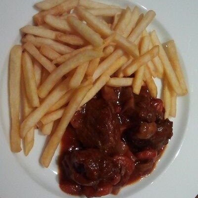 Stoofvlees met wortel en champignons